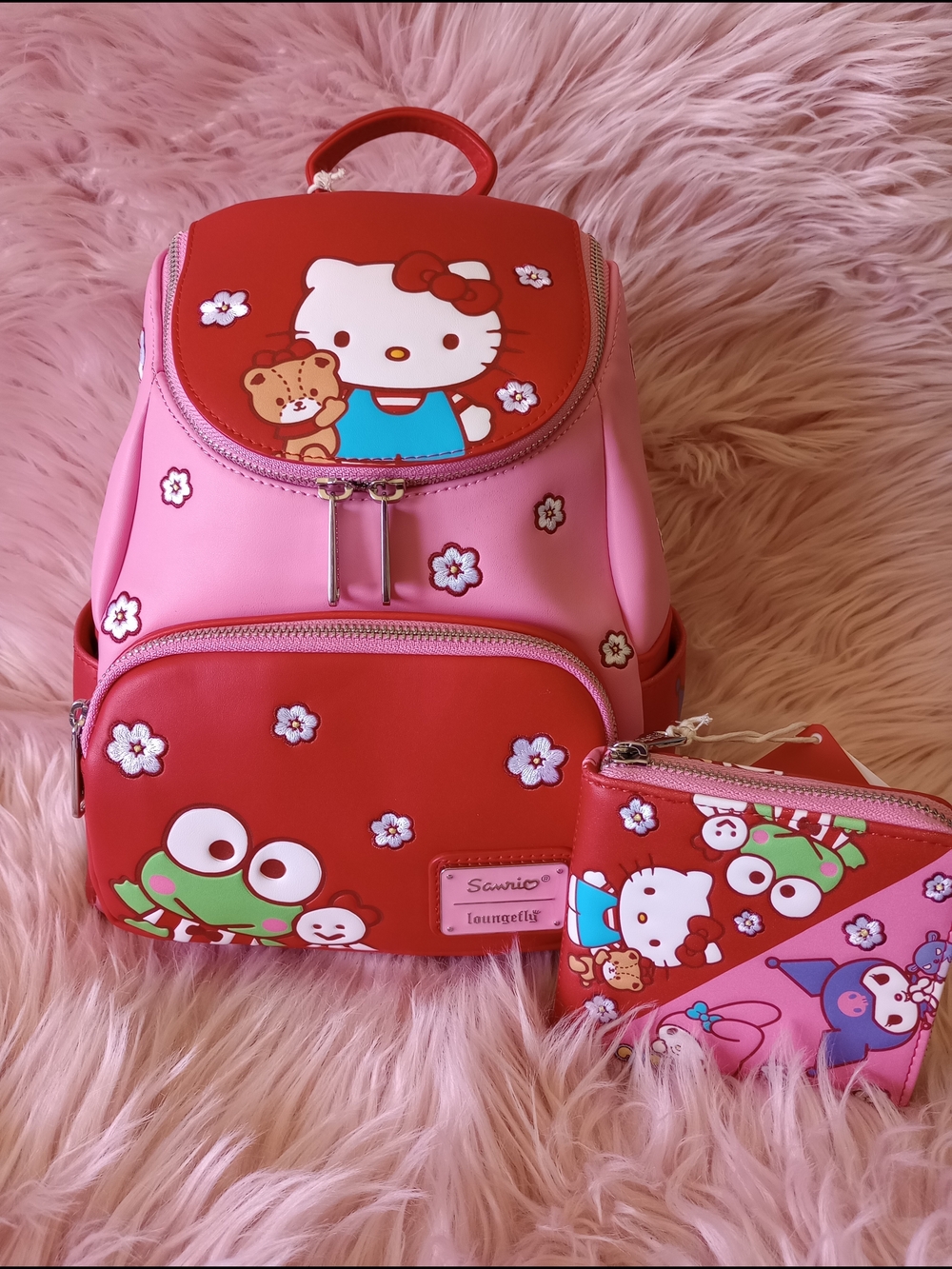 Sanrio Hello Kitty & Friends Color Block Mini Backpack & Wallet - Picture 2 of 13